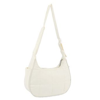 Puffer Shoulder Bag for Women Nylon Quilted Purses Puffy Handbags with Adjustable Strap