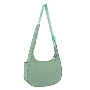 Puffer Shoulder Bag for Women Nylon Quilted Purses Puffy Handbags with Adjustable Strap