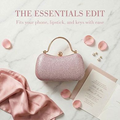 Rhinestone Clutch Purses for Women Sparkly Gemstone Handbag with Detachable Chain