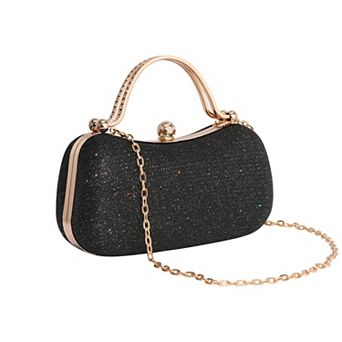 Rhinestone Clutch Purses for Women Sparkly Gemstone Handbag with Detachable Chain