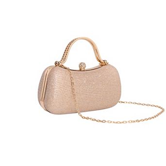 Rhinestone Clutch Purses for Women Sparkly Gemstone Handbag with Detachable Chain