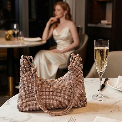 Sparkly Rhinestone Clutch Purses for Women Evening Bag Prom Party Shoulder Bag