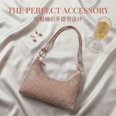 Sparkly Rhinestone Clutch Purses for Women Evening Bag Prom Party Shoulder Bag