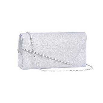 Clutch Purses for Women Cocktail Prom Shiny Sequin Envelope Bag with Chain