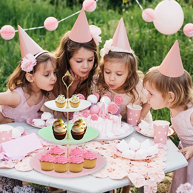 3 Tier Dessert Cupcake Stand, Wave Style Cup Cake Holder Tower with Tiered Tray