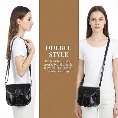 Crossbody Bags for Women Leather Handbags with Charm and Adjustable Strap