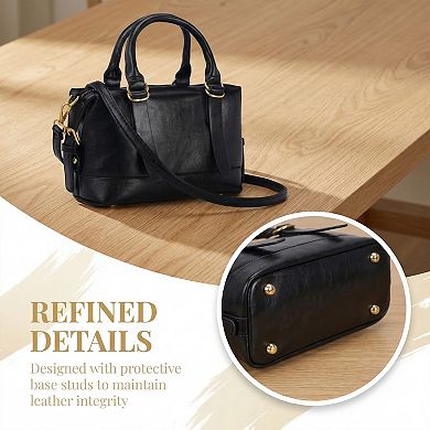 Satchel Handbags for Women Leather Top Handle Crossbody Bags with Adjustable Strap