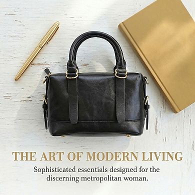 Satchel Handbags for Women Leather Top Handle Crossbody Bags with Adjustable Strap