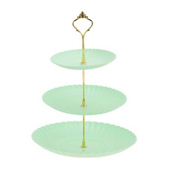 3 tier Dessert Cupcake Stand, Wave Style Cup Cake Holder Tower with Tiered Tray