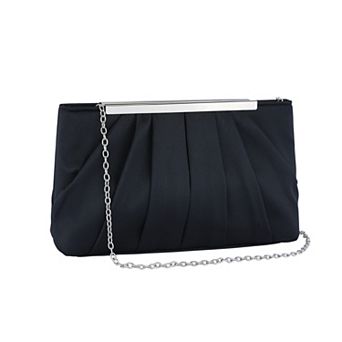 Clutch Purse for Women Soft Pleated Evening Bag with Metal Chain