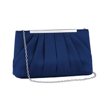 Clutch Purse for Women Soft Pleated Evening Bag with Metal Chain