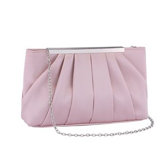 Clutch Purse for Women Soft Pleated Evening Bag with Metal Chain