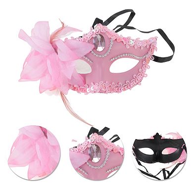 Lily Princess Half Face Party Mask 1 Pc