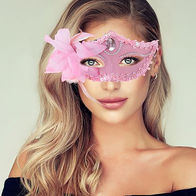 Lily Princess Half Face Party Mask 1 Pc