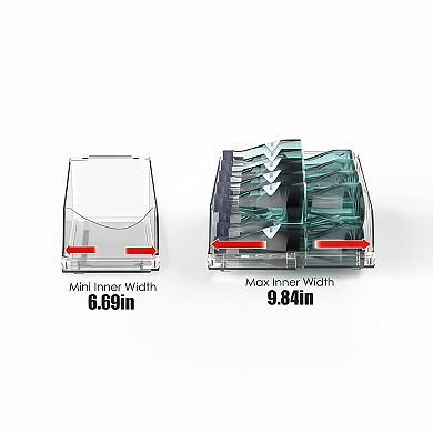 4-Pack Adjustable Refrigerator Soda Can Organizers and Expandable Dispensers