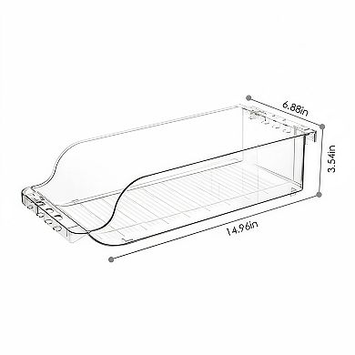 4-Pack Adjustable Refrigerator Soda Can Organizers and Expandable Dispensers