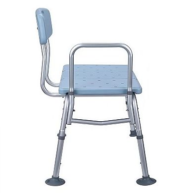 Medical Bathroom Safety Shower Tub Transfer Bench with Back & Handle