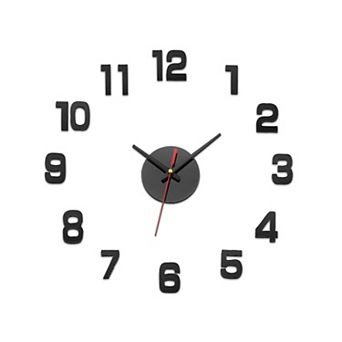 40-70cm Modern Frameless DIY Wall Clock, Large Mirror Acrylic Numeral, Oversized Vintage Clock