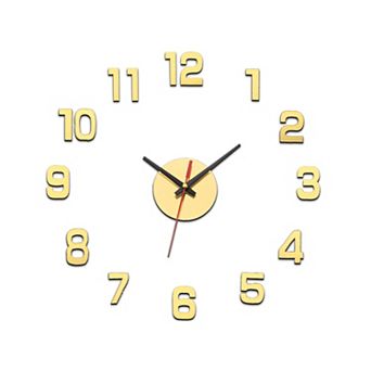 40-70cm Modern Frameless DIY Wall Clock, Large Mirror Acrylic Numeral, Oversized Vintage Clock