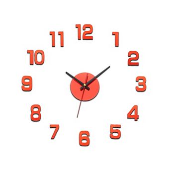 40-70cm Modern Frameless DIY Wall Clock, Large Mirror Acrylic Numeral, Oversized Vintage Clock