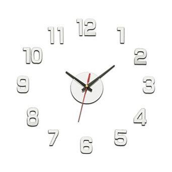 40-70cm Modern Frameless DIY Wall Clock, Large Mirror Acrylic Numeral, Oversized Vintage Clock