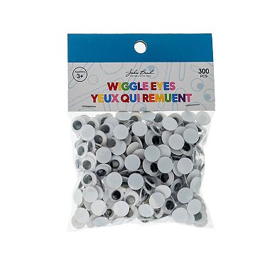 John Bead Black and White Wiggle Eyes for DIY Arts and Crafts