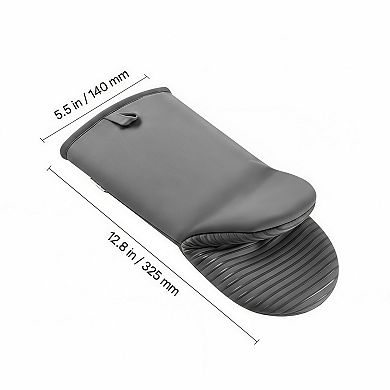 Heat Resistant Silicone Oven Mitt Set with Non-Slip Grip (Set of 2)