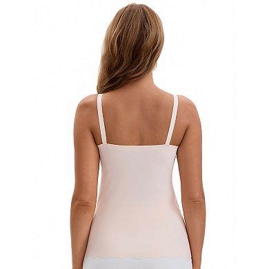 2 Packs Women's Lace Nursing Tanks with Adjustable Straps Breastfeeding V Neck Built-In Bra Cami