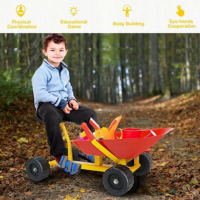 Kids Ride On Sand Dumper Heavy Duty Outdoor Digging Toy
