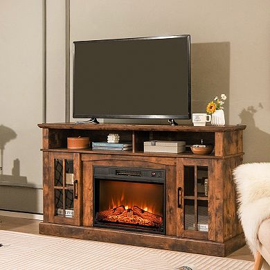 18/23 Inch Electric Fireplace Inserted with Adjustable LED Flame