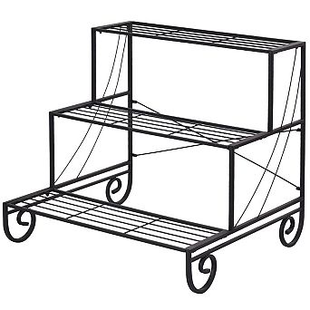 3 tier Outdoor Metal Garden Planter Holder Shelf