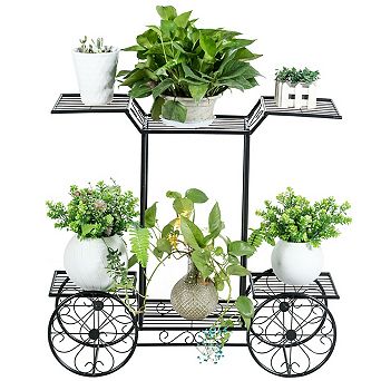 6 tier Garden Plant Stand Cart Display Rack