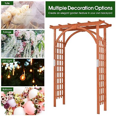 Garden Arch Trellis Pergola for Climbing Plants or Wedding Decorations