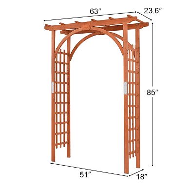 Garden Arch Trellis Pergola for Climbing Plants or Wedding Decorations