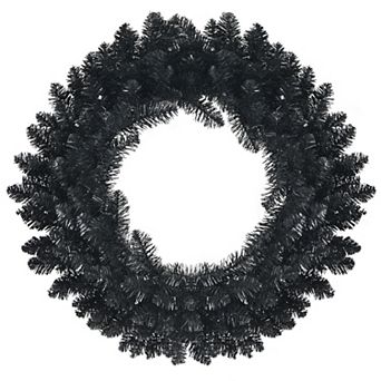24-Inch Pre-Lit Halloween Wreath with 35 Purple LEDs