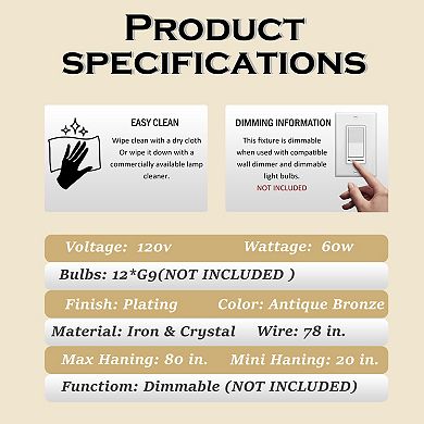 Modern Chandelier Crystal Firework 12 light Round Pendant Ceiling Lighting For Dining Room