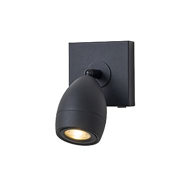 Modern Black Cordless Wall Sconce USB-C Rechargeable LED Spotlight with Touch & Remote Control