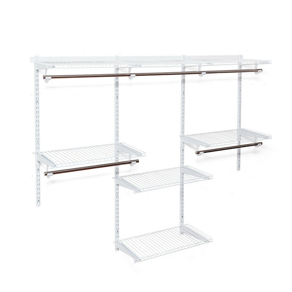 Adjustable Wall Mounted Closet Storage Rack with Shelf