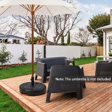 22 Inch Fillable Heavy Duty Round Patio Umbrella Base Stand