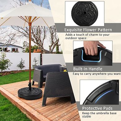 22 Inch Fillable Heavy Duty Round Patio Umbrella Base Stand
