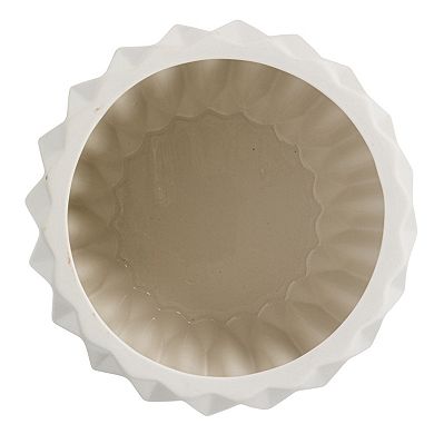Hello Honey Round Stoneware Fluted Planter