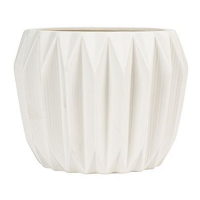 Hello Honey Round Stoneware Fluted Planter