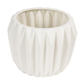 Hello Honey Round Stoneware Fluted Planter