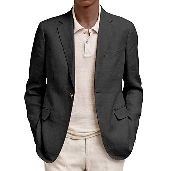 Men's Casual Sports Jacket Long-Sleeve Lapel Slim Fit Suit Jacket