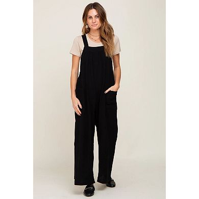 Women's Maternity Spring/Summer Lightweight Beige Tie-Waist Wide-Leg Pants