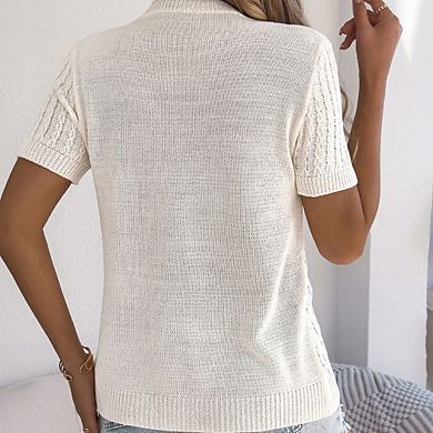 Women Y2K Cardigan Sweater Short Sleeve Button Down Crop Top Going Out Sweater