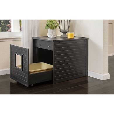 New Age Pet® ECOFLEX® Freedom Litter Loo® End Table with Pull Out Drawer for Easy Clean