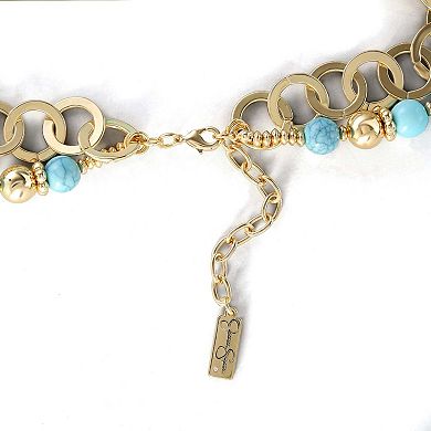JS Jessica Simpson Layered Turquoise Star Necklace