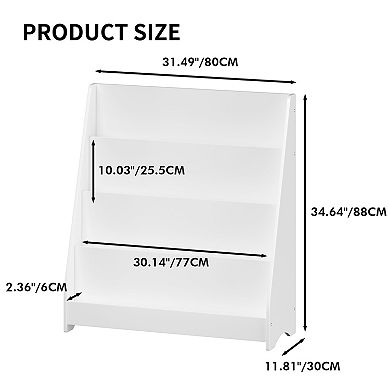 Homy Casa 4-Tier Kids Book Display Bookshelf Organizer