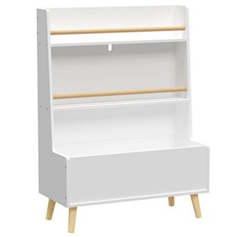 Homy Casa Kids Bookshelf with Toy Storage Bin, 2 tier Book Organizer